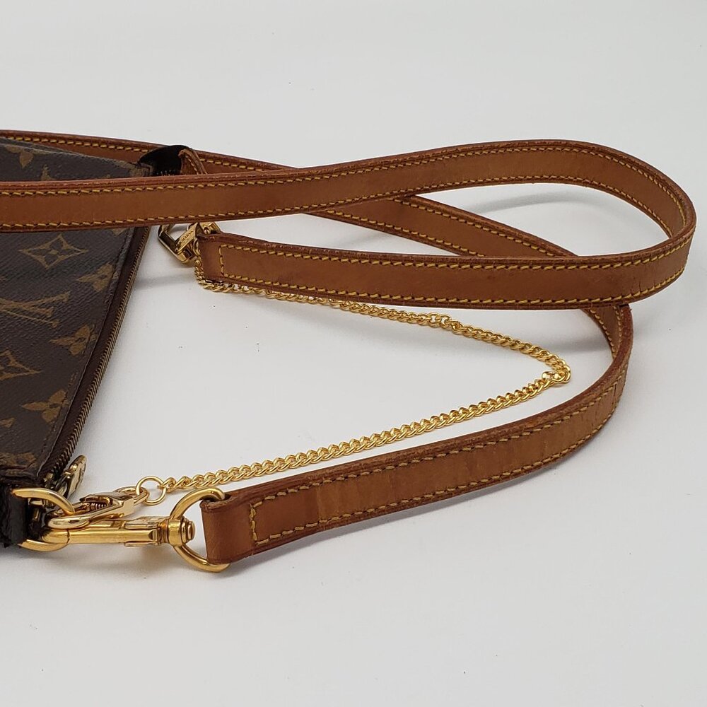 Louis Vuitton Pochette Accessoires Monogram Crossbody | LV Chain Shoulder Bag - Picture 12 of 16